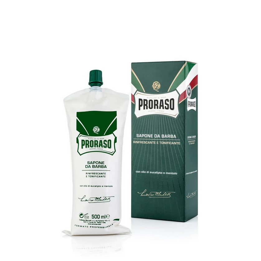 Gaivinantis skystas skutimosi kremas Proraso Green Line Shaving Cream, 500 ml aprašymas - Prekės nuotrauka