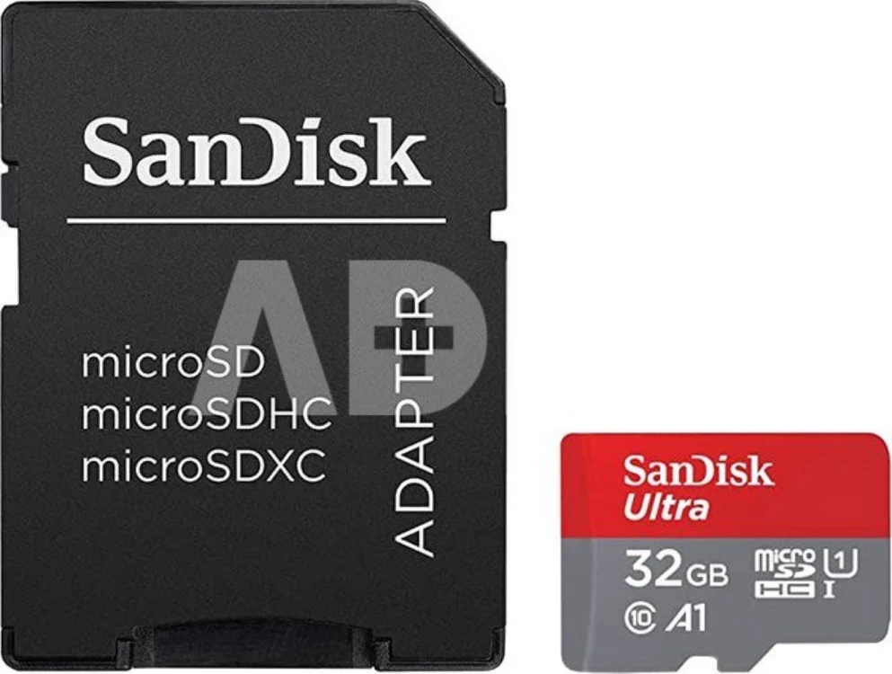 Atminties kortelė SanDisk Ultra microSDHC 32GB aprašymas - Prekės nuotrauka