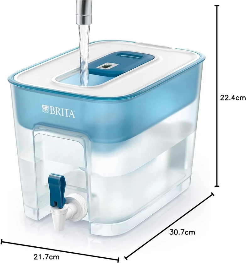 Vandens filtras-talpa BRITA FLOW, 8,2L, mėlynos spalvos aprašymas - Prekės nuotrauka