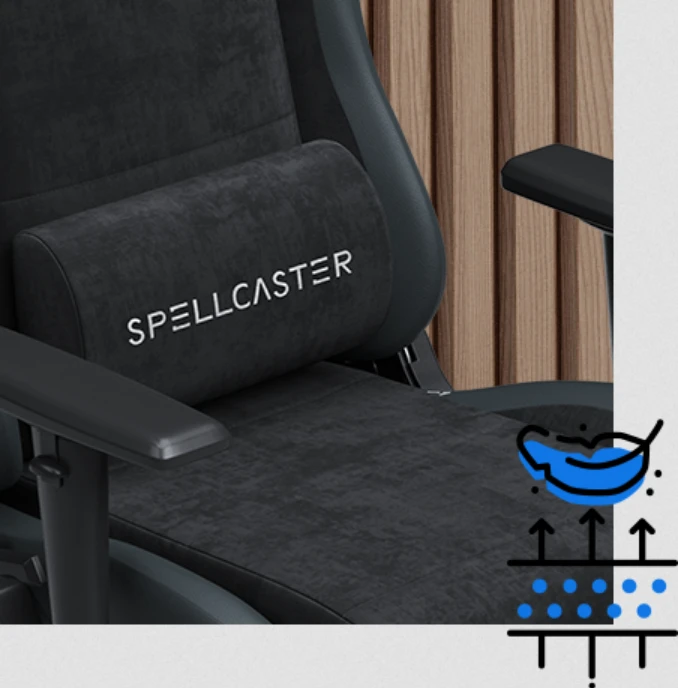 Žaidimų kėdė Spellcaster FUKU PU SUEDE juodas aprašymas - Prekės nuotrauka