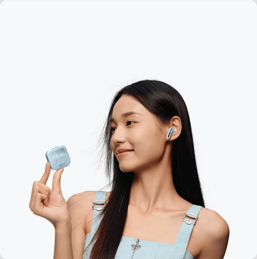 Ausinės Xiaomi Redmi Buds 6 Active, Melsvos spalvos aprašymas - Prekės nuotrauka