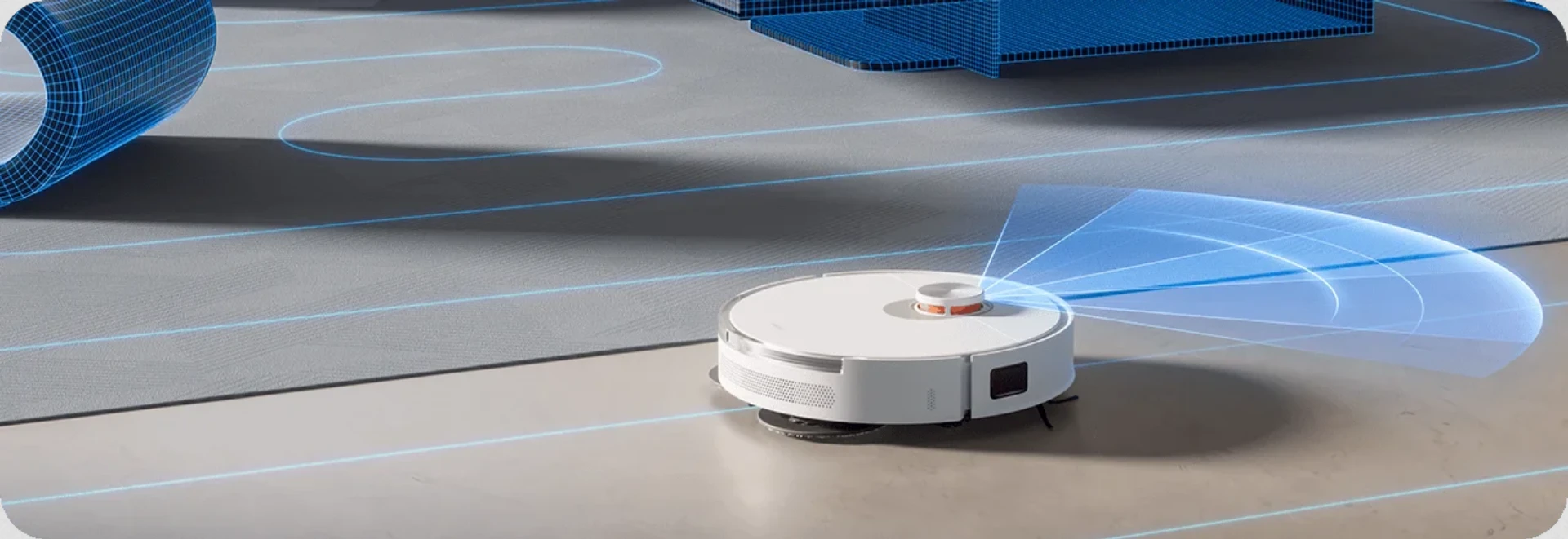 Dulkių siurblys-robotas, Xiaomi Mi Robot Vacuum S20+, Baltas aprašymas - Prekės nuotrauka