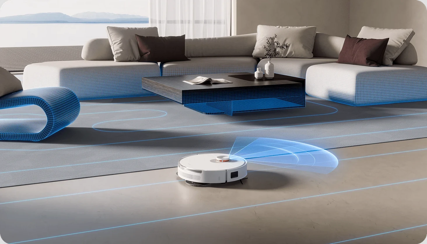 Dulkių siurblys-robotas, Xiaomi Mi Robot Vacuum S20+, Baltas aprašymas - Prekės nuotrauka