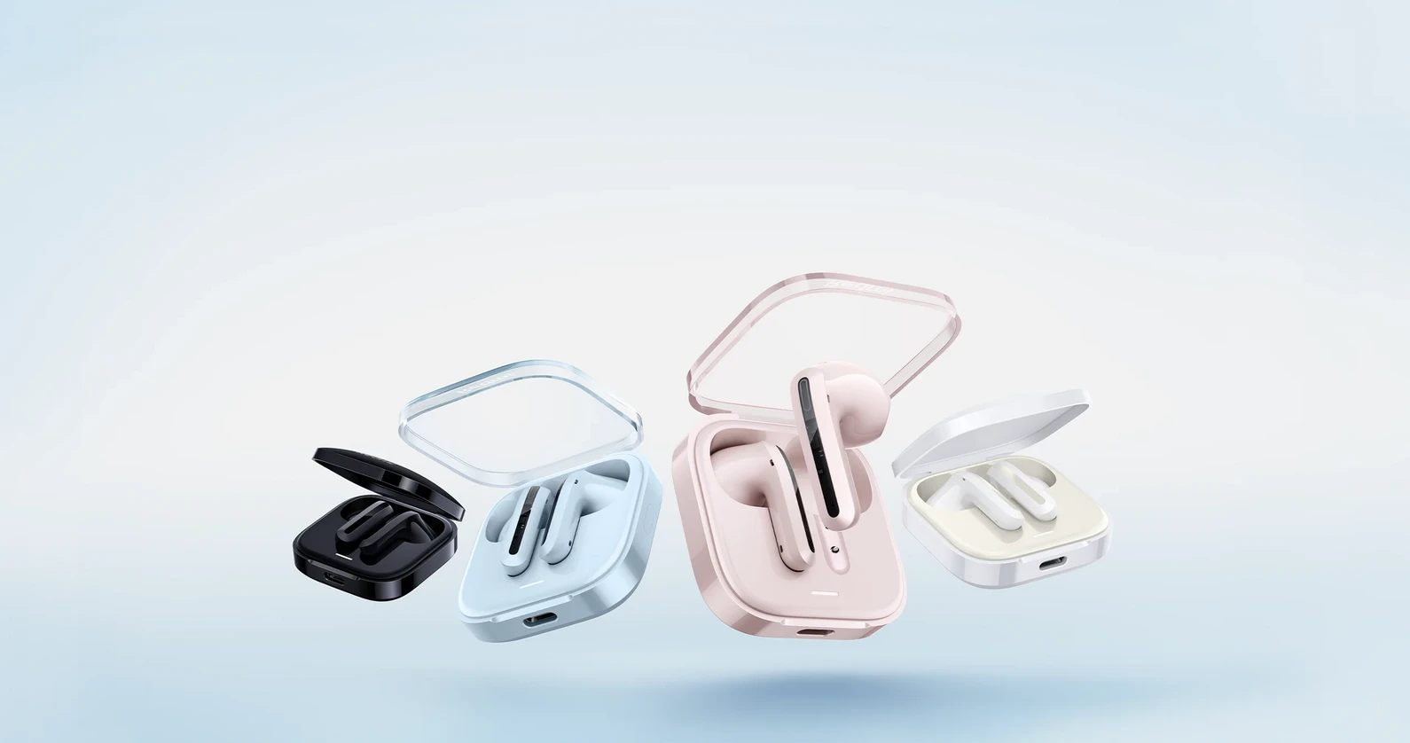 Ausinės Xiaomi Redmi Buds 6 Active, Melsvos spalvos aprašymas - Prekės nuotrauka