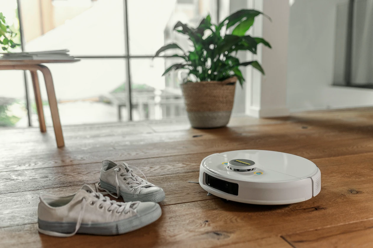 Dulkių siurblys-robotas Kärcher RCV 5 su plovimo funkcija, Baltas aprašymas - Prekės nuotrauka