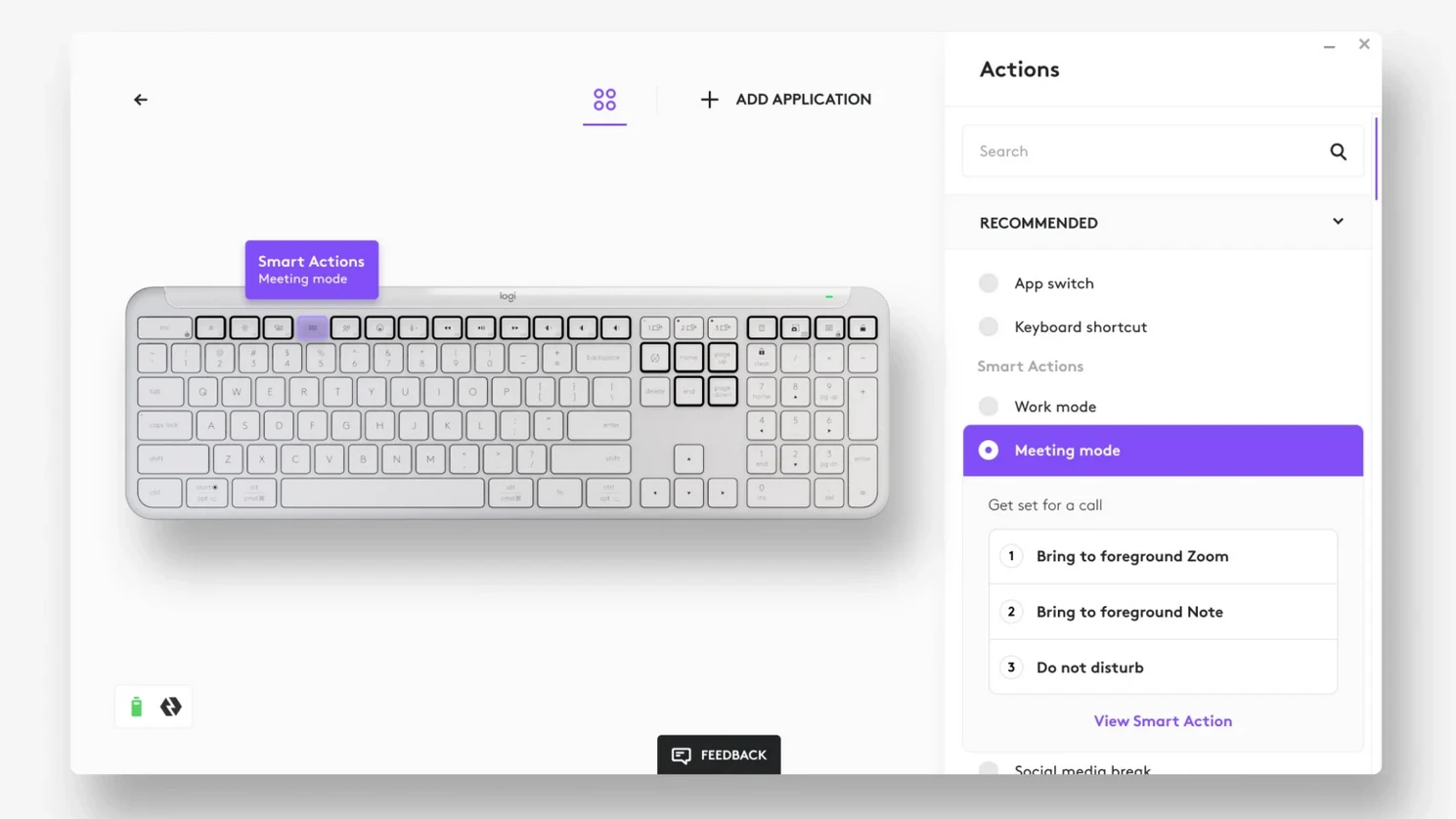 Klaviatūra ir pelė Logitech Signature Slim MK950, Balta aprašymas - Prekės nuotrauka