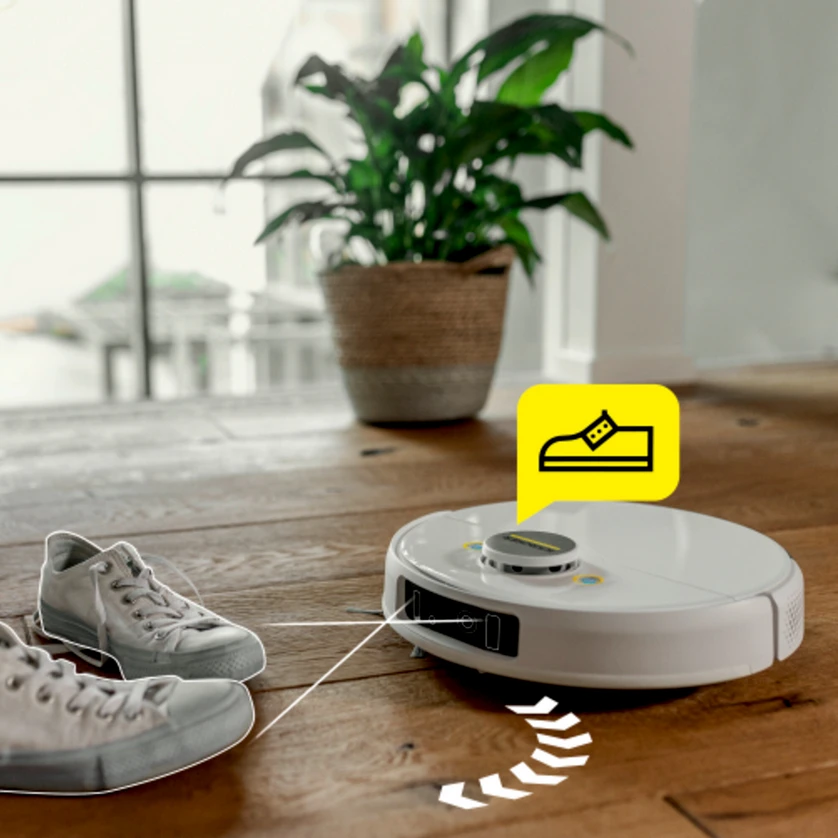 Dulkių siurblys-robotas Kärcher RCV 5 su plovimo funkcija, Baltas aprašymas - Prekės nuotrauka