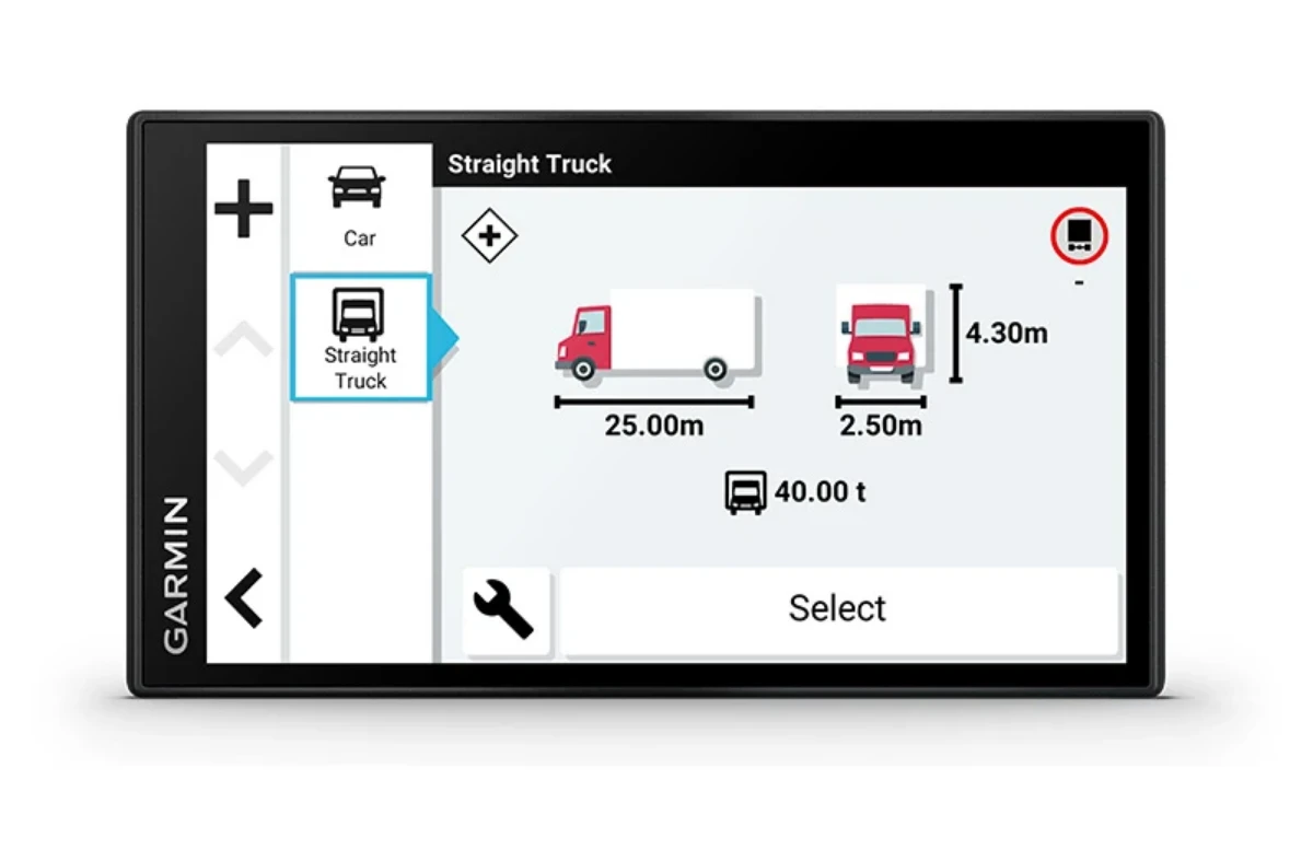 Sunkvežimių palydovinė navigacija Garmin dēzl LGV610 6