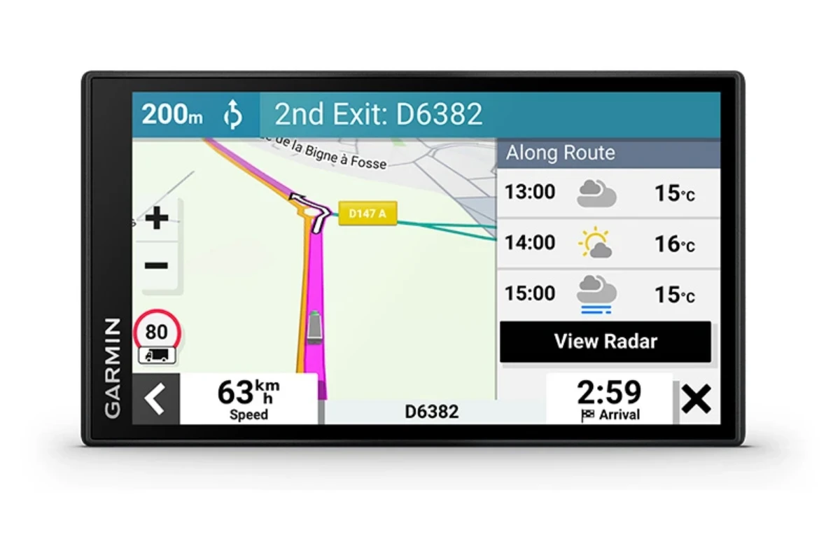Sunkvežimių palydovinė navigacija Garmin dēzl LGV610 6