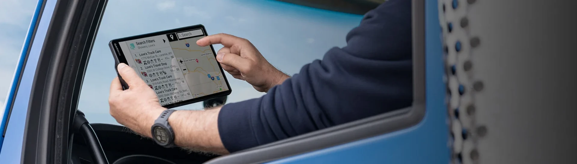 Sunkvežimio palydovinė navigacija su įmontuotu vaizdo registratoriumi +MT-D Garmin dēzlCam LGV710 7