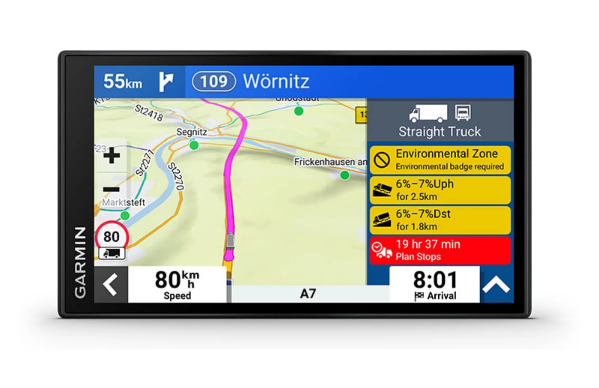 Sunkvežimių palydovinė navigacija Garmin dēzl LGV610 6