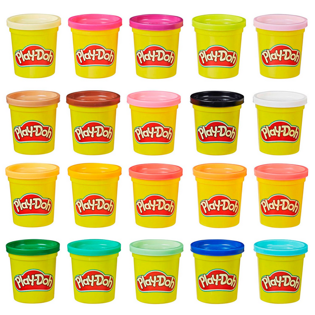 Plastelininio modeliavimo priemonių rinkinys vaikams Play-Doh, 20 spalvų aprašymas - Prekės nuotrauka