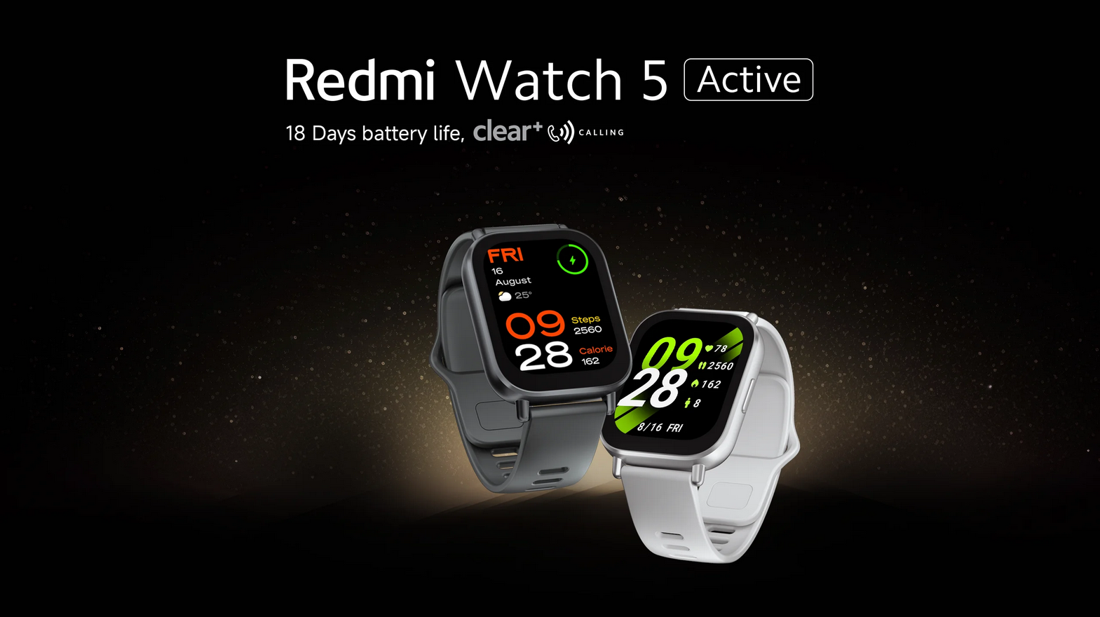 Išmanusis laikrodis Xiaomi Redmi Watch 5 Active, Juodos spalvos aprašymas - Prekės nuotrauka