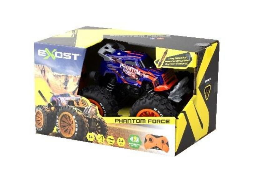 Radijo bangomis valdomas sunkvežimis „Phantom Force“ EXOST, 1:18 aprašymas - Prekės nuotrauka