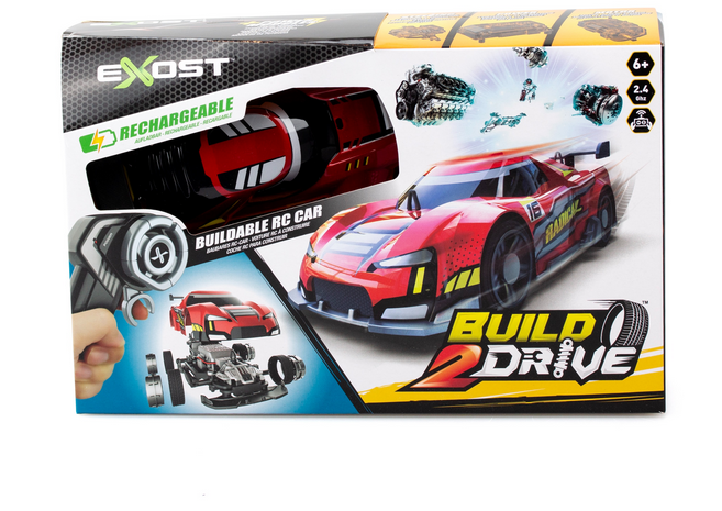 EXOST Radijo bangomis valdomas automobilis „Build 2 Drive“, 15 cm aprašymas - Prekės nuotrauka