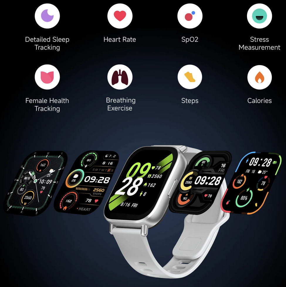 Išmanusis laikrodis Xiaomi Redmi Watch 5 Active, Juodos spalvos aprašymas - Prekės nuotrauka
