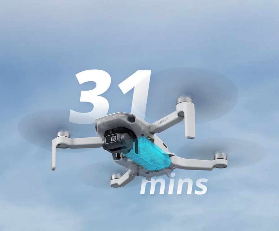 Dronas DJI Mini 4K su RC-N1C valdymo pultu aprašymas - Prekės nuotrauka