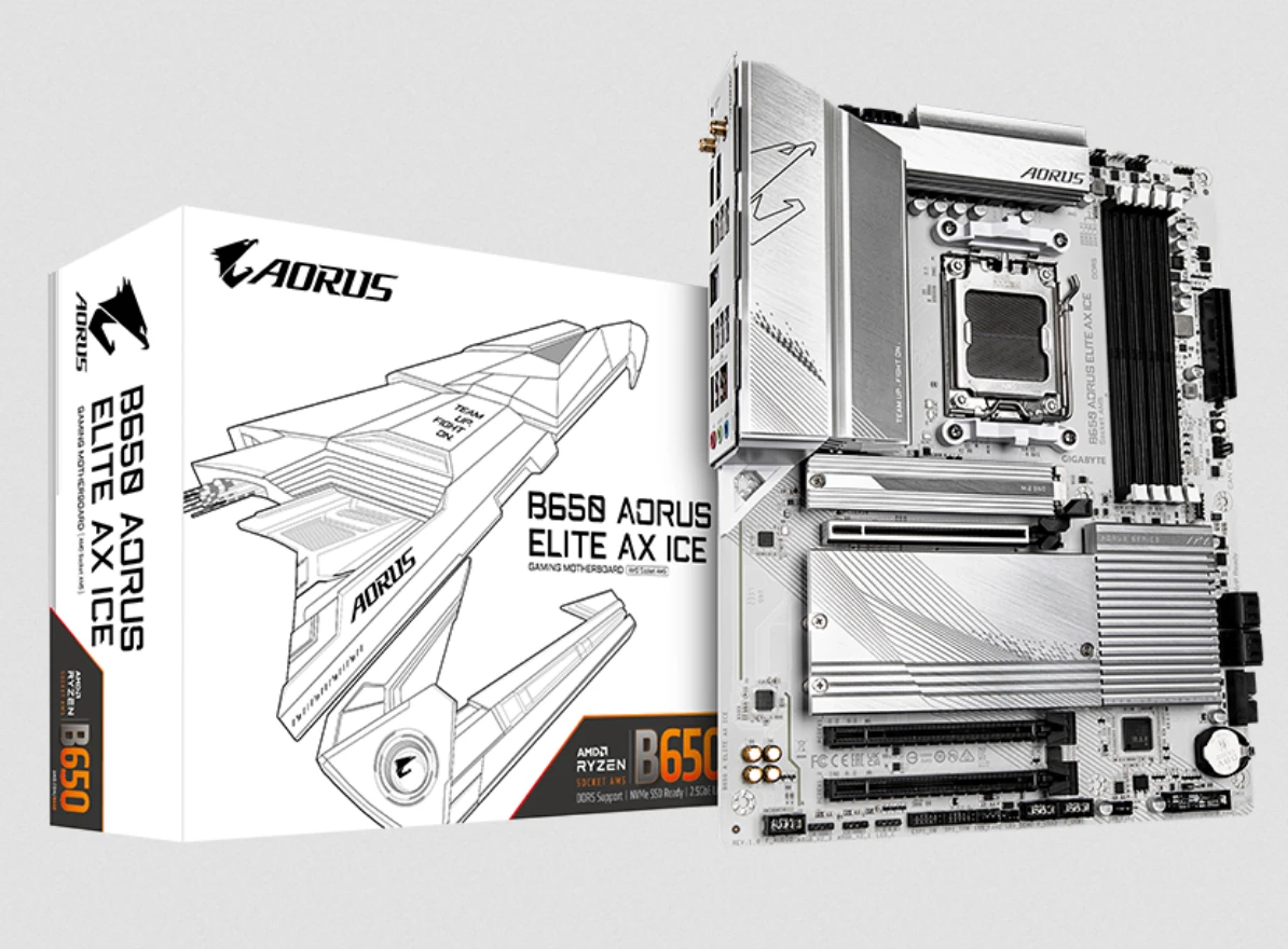 Pagrindinė plokštė Gigabyte B650 AORUS ELITE AX ICE aprašymas - Prekės nuotrauka