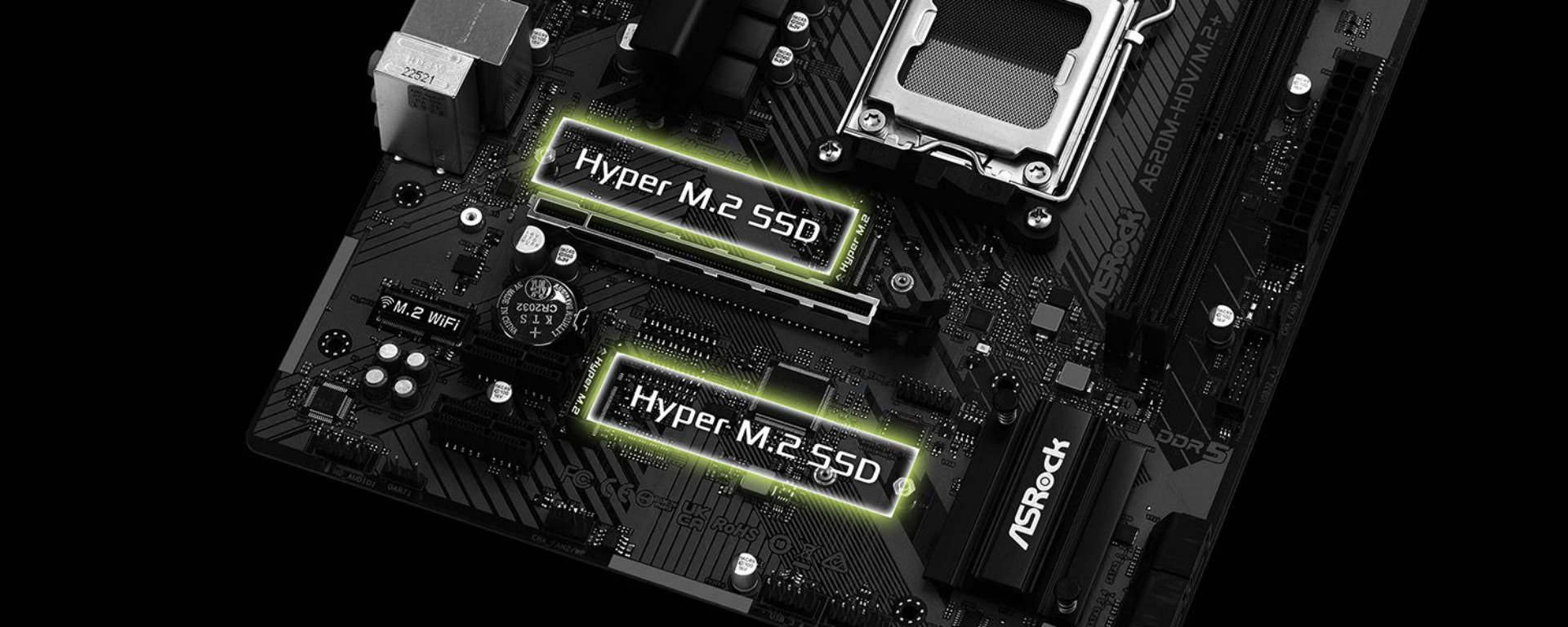 Pagrindinė plokštė ASRock A620M-HDV/M.2/AM5/Micro-ATX/AMD A620 aprašymas - Prekės nuotrauka