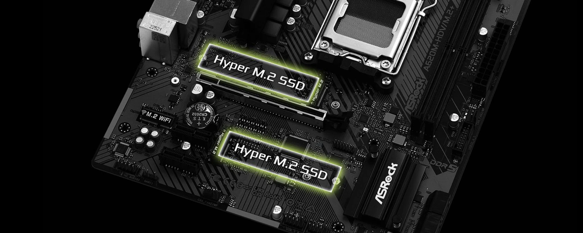 Pagrindinė plokštė ASRock A620M-HDV/M.2/AM5/Micro-ATX/AMD A620 aprašymas - Prekės nuotrauka