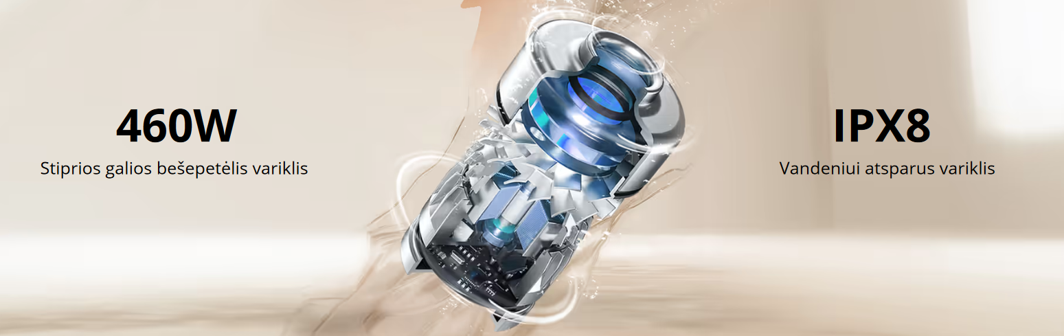 Dulkių siurblys Jimmy | PW11 Pro | Belaidis valdymas | Plovimo funkcija | 460 W | 21.6 V | Veikimo laikas (maks.) 80 min aprašymas - Prekės nuotrauka