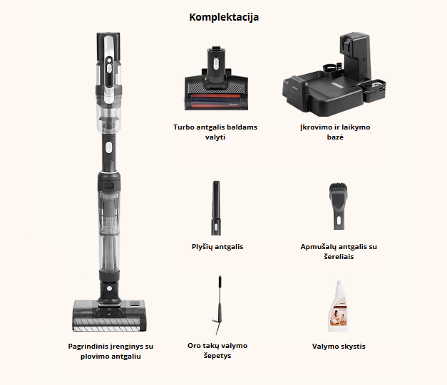 Dulkių siurblys Jimmy | PW11 Pro | Belaidis valdymas | Plovimo funkcija | 460 W | 21.6 V | Veikimo laikas (maks.) 80 min aprašymas - Prekės nuotrauka