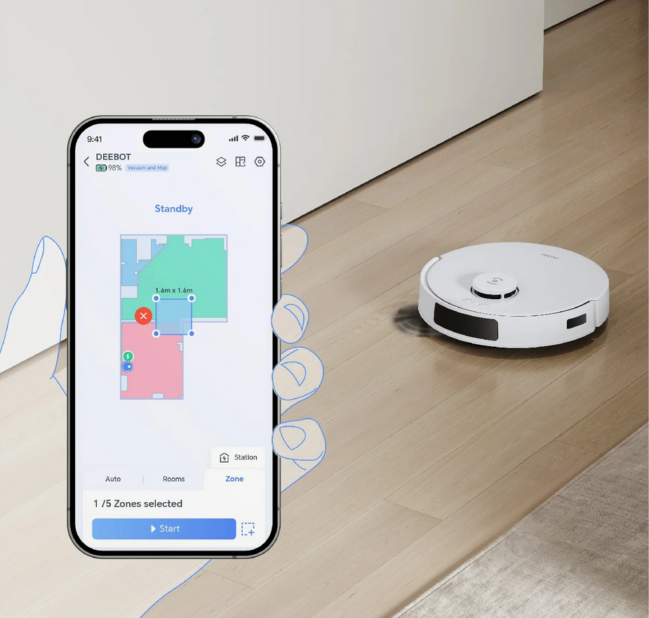 Ecovacs DEEBOT N20 PLUS dulkių siurblys-robotas, Baltas aprašymas - Prekės nuotrauka