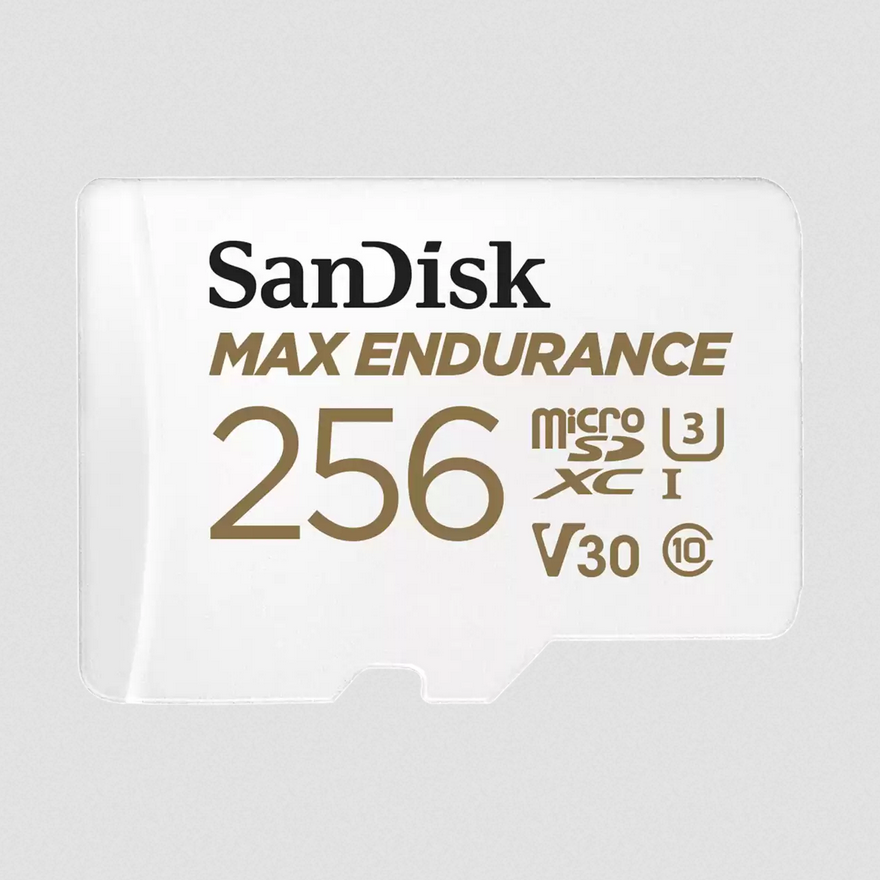Atminties kortelė SanDisk Max Endurance microSDXC 256GB Class 10 U3 + Adapter aprašymas - Prekės nuotrauka