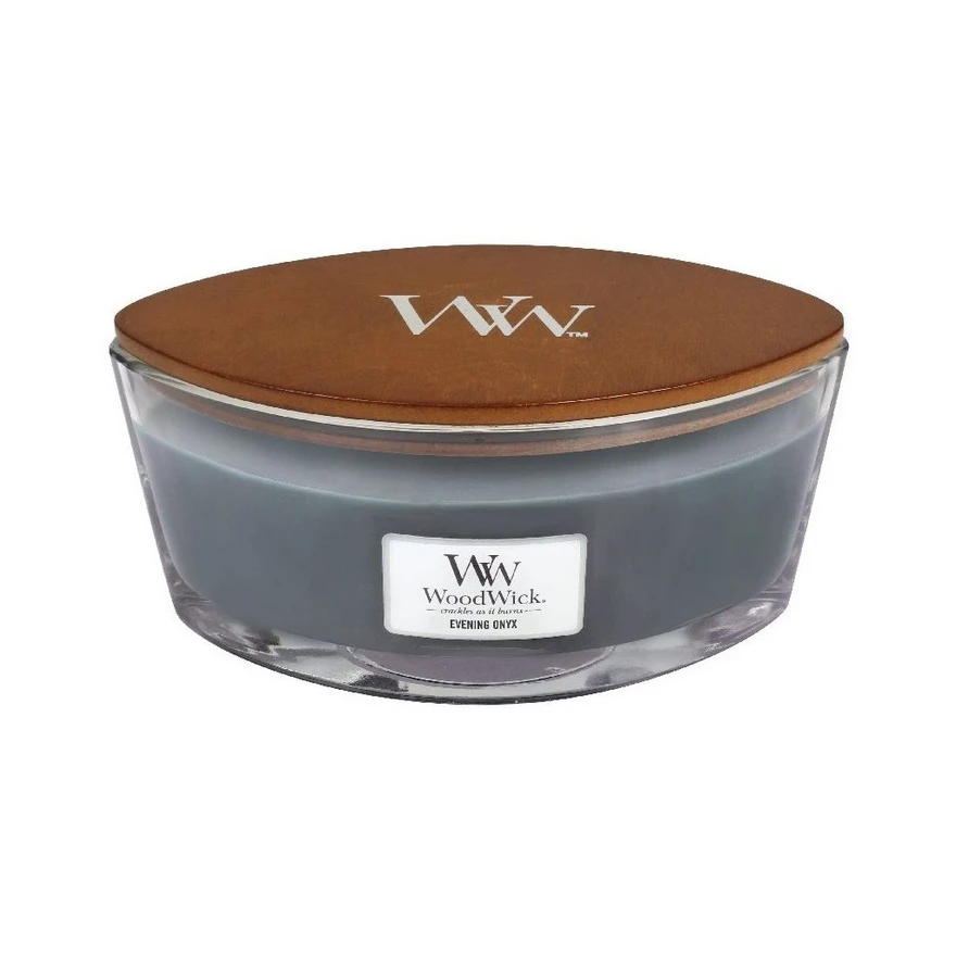 WoodWick Aromatinė žvakė (Evening Onyx), 453,6 g aprašymas - Prekės nuotrauka