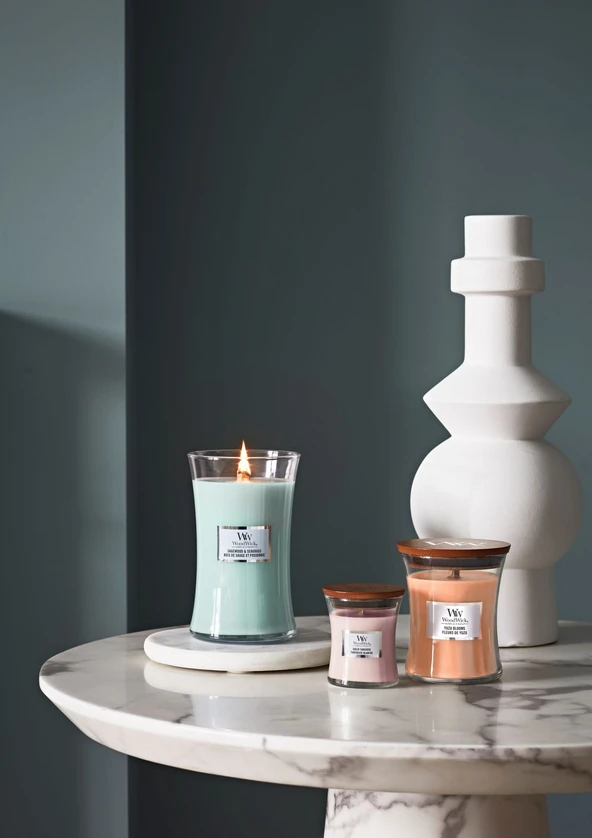 WoodWick Aromatinė žvakė (Sagewood & Seagrass), 609,5 g aprašymas - Prekės nuotrauka