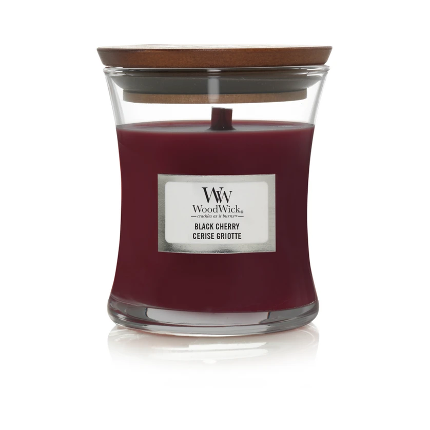 WoodWick Aromatinė žvakė (Black Cherry), 85 g aprašymas - Prekės nuotrauka