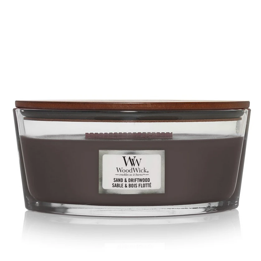 WoodWick Aromatinė žvakė (Sand & Driftwood), 453,6 g aprašymas - Prekės nuotrauka