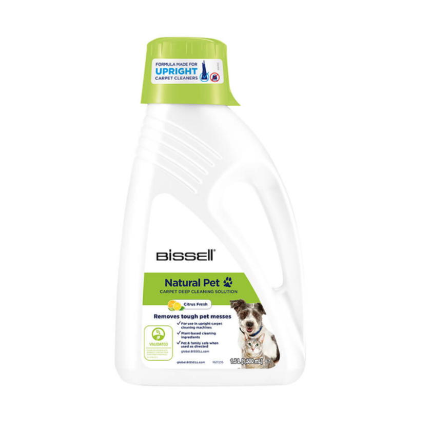 Bissell valymo skystis Carpet Cleaning Solution Natural Wash and Refresh Pet, 1,5 L aprašymas - Prekės nuotrauka