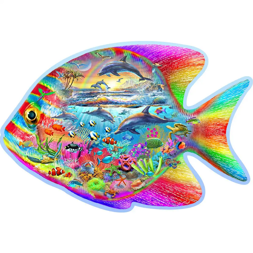 Wooden city Medinė dėlionė Woodencity Magic Fish, 250 detalių aprašymas - Prekės nuotrauka