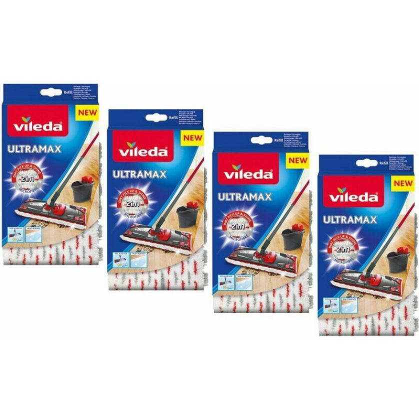 Šluoščių rinkinys VILEDA ULTRAMAX, 4 vnt. aprašymas - Prekės nuotrauka