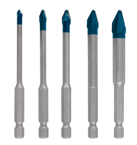 Bosch „EXPERT HEX-9 HardCeramic“ grąžtų keramikai rinkinys, 4/5/6/8/10 mm 5 vnt. (2608900597) aprašymas - Prekės nuotrauka