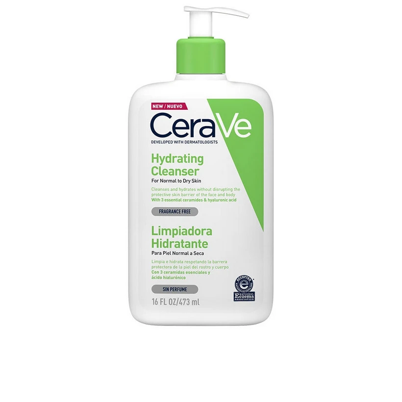 Cerave Drėkinamasis veido ir kūno prausiklis normaliai ir sausai odai, 473 ml aprašymas - Prekės nuotrauka