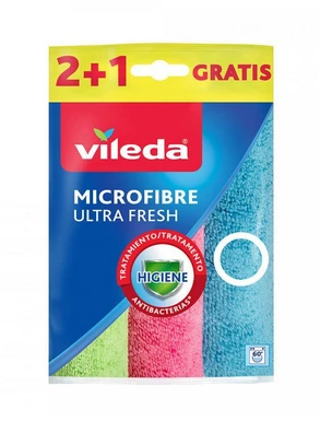 Vileda Ultra Fresh mikropluošto šluostės  2+1vnt aprašymas - Prekės nuotrauka