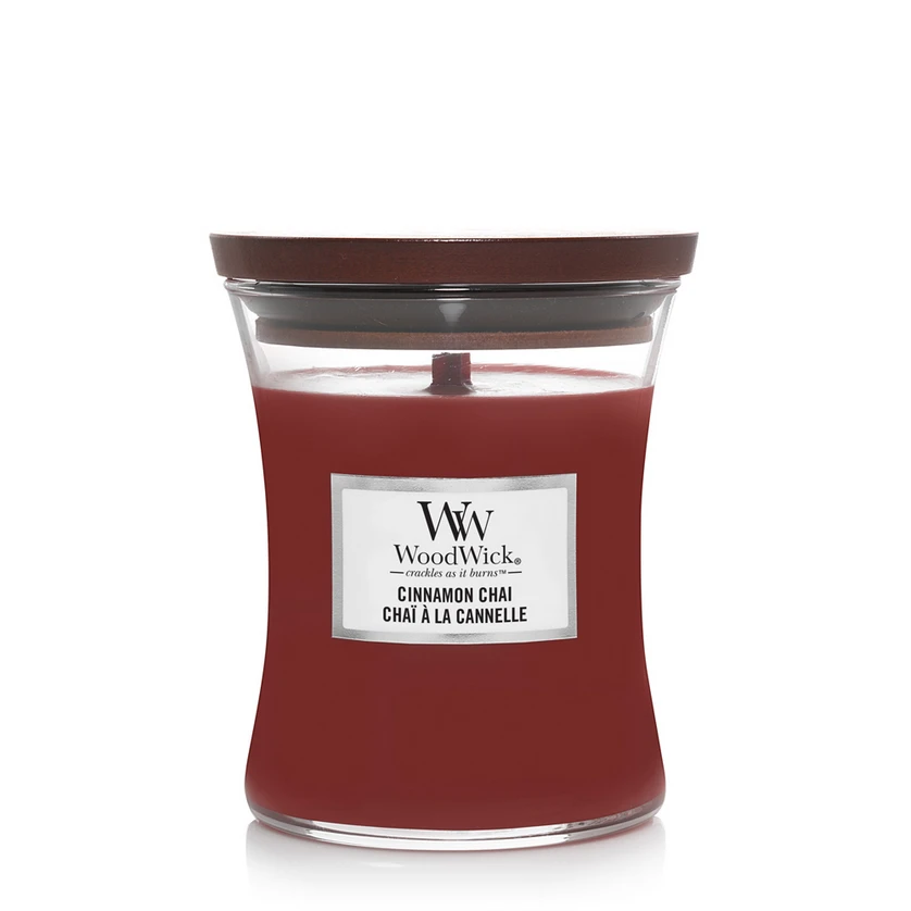 WoodWick Aromatinė žvakė (Cinammon chai), 275 g aprašymas - Prekės nuotrauka