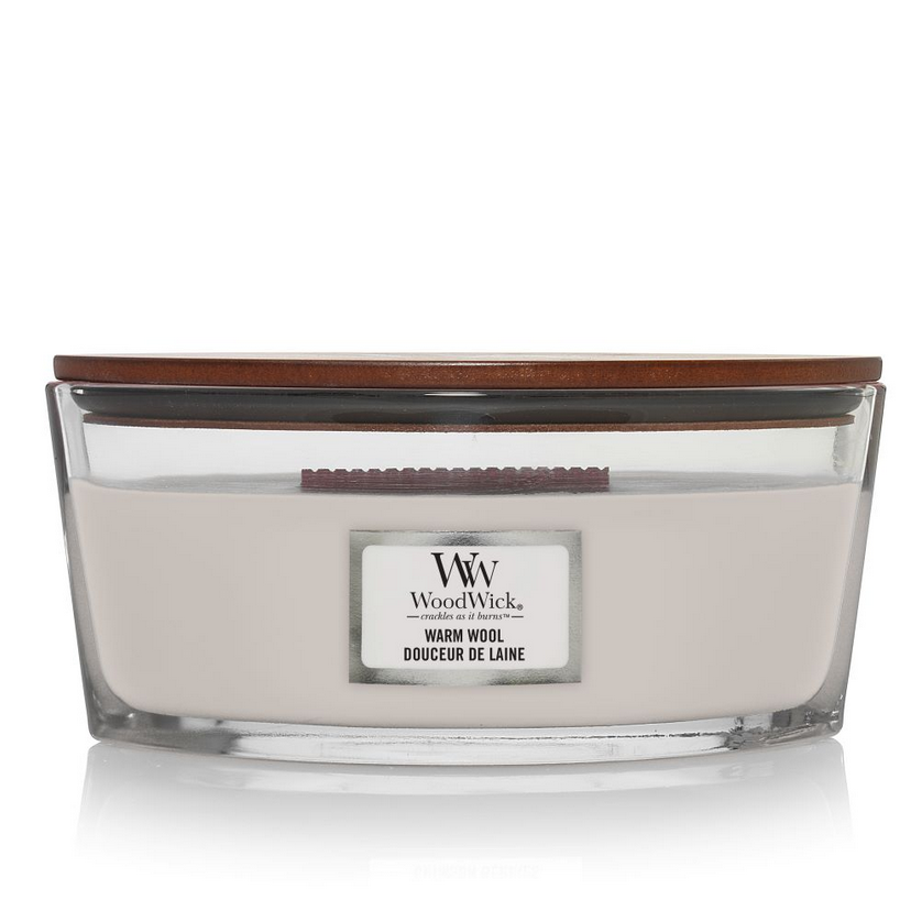 WoodWick Aromatinė žvakė (Warm Wool), 453,6 g aprašymas - Prekės nuotrauka