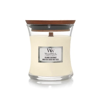 WoodWick Aromatinė žvakė (Island Coconut), 85 g aprašymas - Prekės nuotrauka