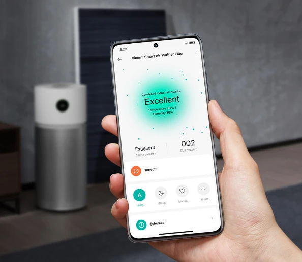 Oro valytuvas Xiaomi Smart Air Purifier Elite, Baltos spalvos aprašymas - Prekės nuotrauka