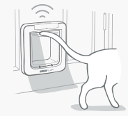 SureFlap Microchip Pet Door Connect - Mikročipu atidaromos durelės, baltos spalvos (70955) aprašymas - Prekės nuotrauka