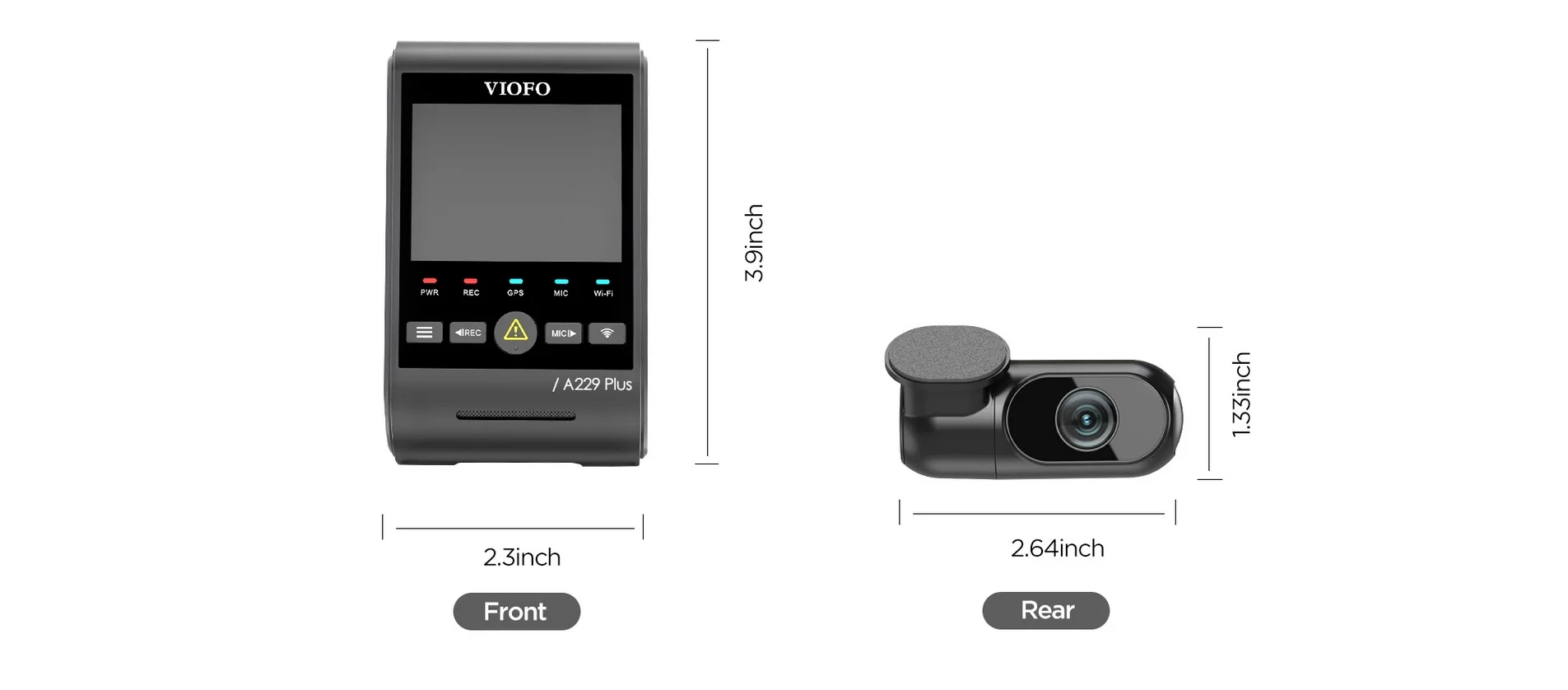 Vaizdo registratorius VIOFO A229 Plus 2CH-G GPS aprašymas - Prekės nuotrauka