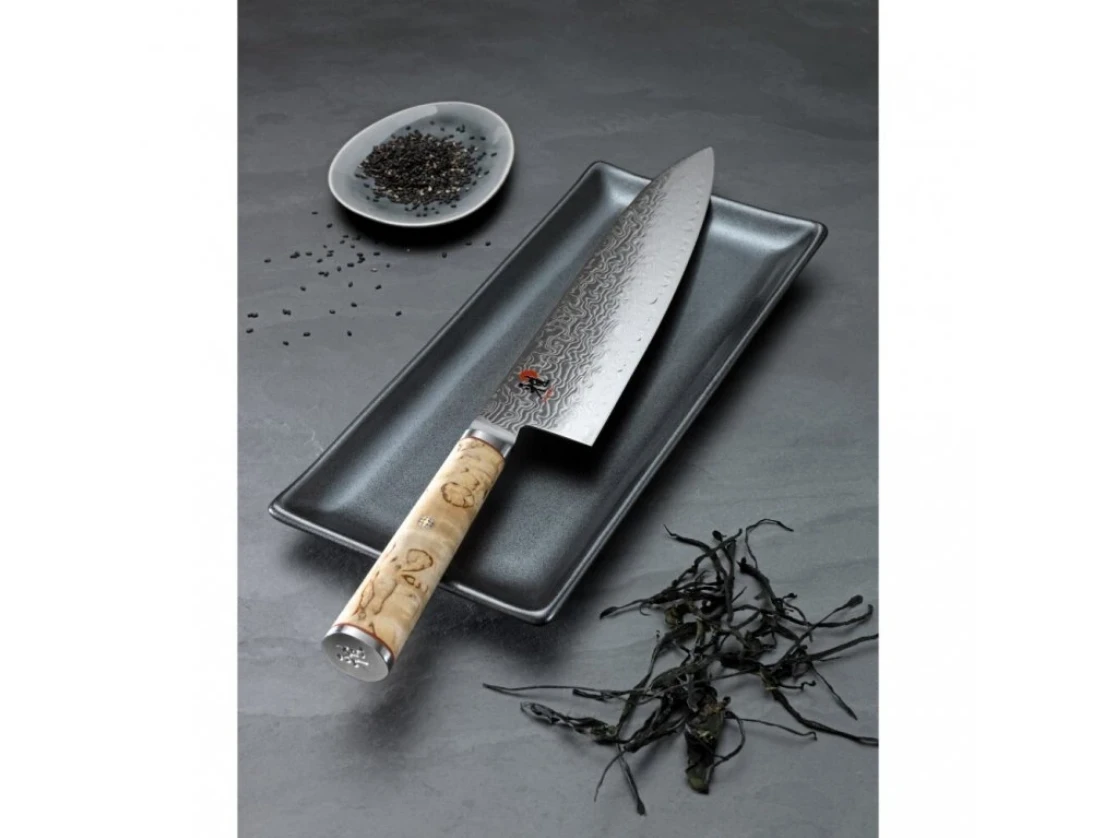 Japoniškas plieninis peilis Zwilling Miyabi 5000 MCD Santoku aprašymas - Prekės nuotrauka