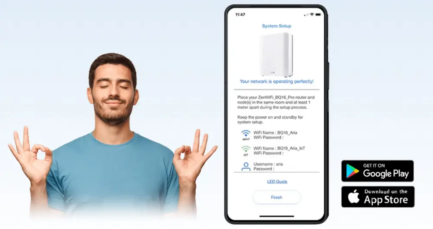 Maršrutizatorius ASUS Quad-Band Zen WiFi BQ16 WiFi 7 Mesh Router aprašymas - Prekės nuotrauka