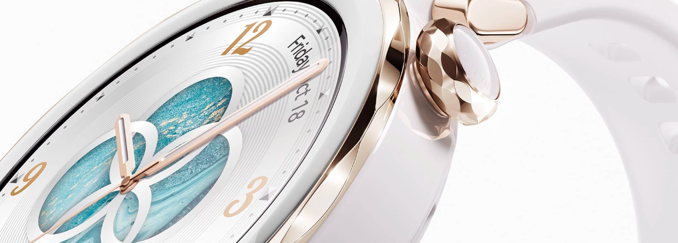 Išmanusis laikrodis Huawei Watch GT 5 Pro Active (42 mm), Sidabrinės spalvos korpusas su baltos spalvos dirželiu aprašymas - Prekės nuotrauka