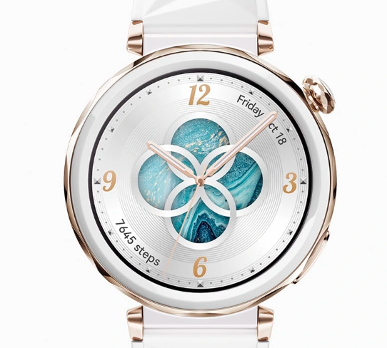 Išmanusis laikrodis Huawei Watch GT 5 Pro Active (42 mm), Sidabrinės spalvos korpusas su baltos spalvos dirželiu aprašymas - Prekės nuotrauka