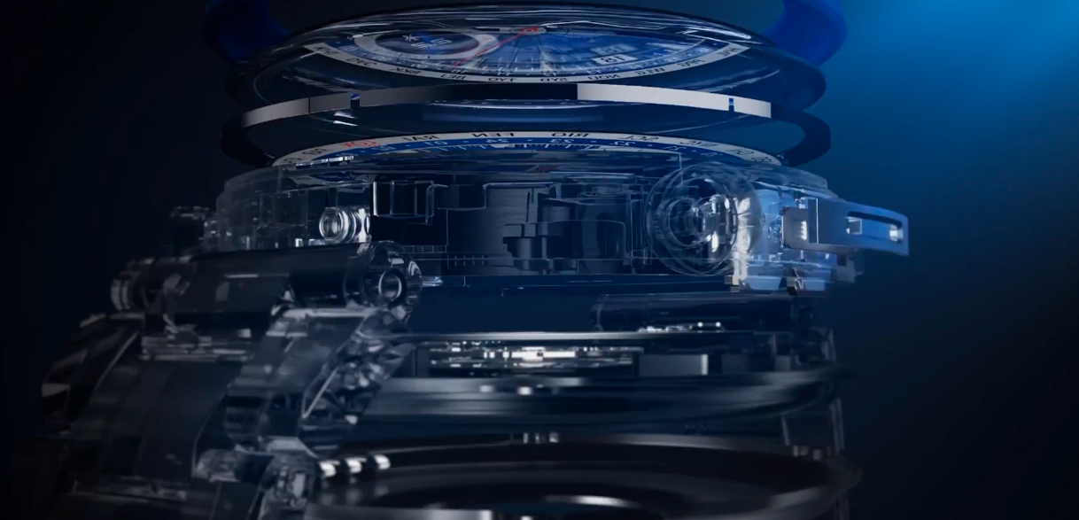 Išmanusis laikrodis Huawei Watch Ultimate Expedition, Sidabrinės ir juodos spalvos korpusas su juodu dirželiu aprašymas - Prekės nuotrauka
