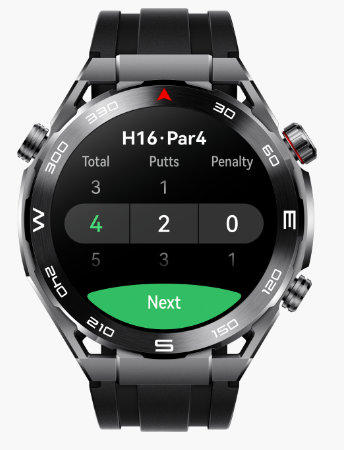 Išmanusis laikrodis Huawei Watch Ultimate Expedition, Sidabrinės ir juodos spalvos korpusas su juodu dirželiu aprašymas - Prekės nuotrauka